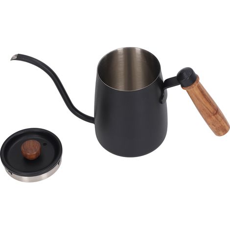 Cafetière à col de cygne en acier inoxydable avec bec fin et poignée ergonomique pour usage commercial (1/5)
