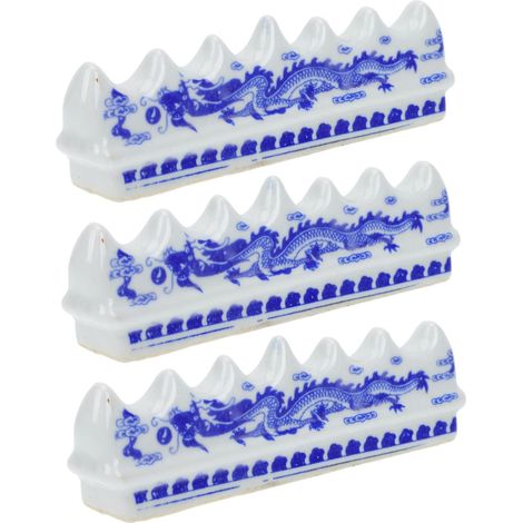 Set di 3 portapennelli in ceramica con motivo di calligrafia cinese, decorativo, leggero e multifunzionale, ideale per l'ufficio. (1/5)