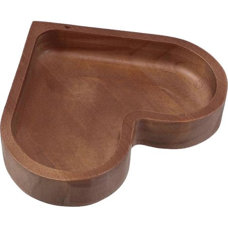 Plateau en bois massif en forme de cœur, compatible avec le service de 4 amuse-gueules (1/5)