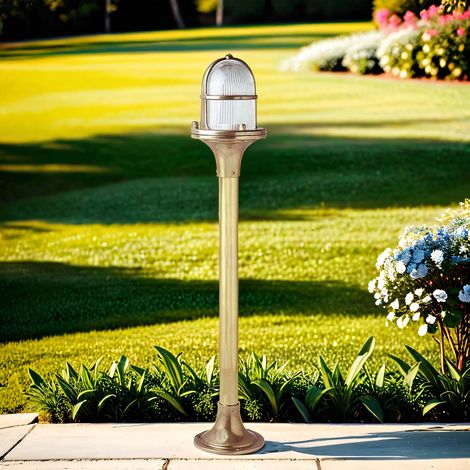 Wegeleuchte außen Garten Messing 62 cm IP54 Maritim Stehlampe