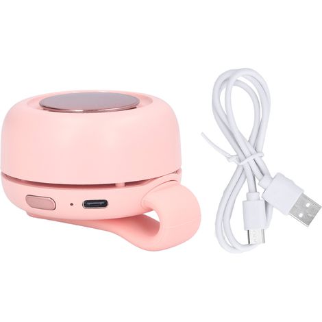 Ventilateur portable USB rechargeable silencieux pour plage, piscine, camping, randonnée - Rose