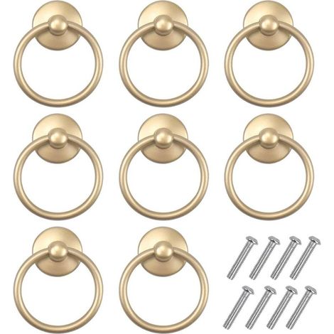 8 piezas de tiradores para muebles, tiradores de cocina vintage botones para puertas de armarios, tirador de puerta (1/5)