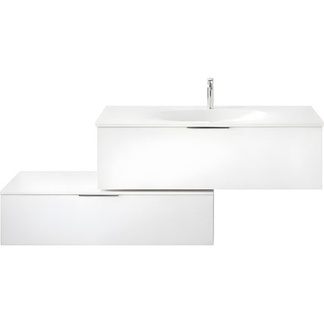 BURGBAD Olena 120 cm mueble bajo lavabo en blanco offset