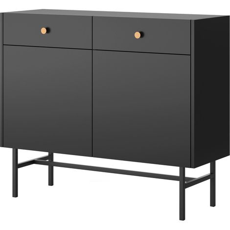 Selsey Divenos - Sideboard 2-türig, Schwarz, 104 cm (1/5)