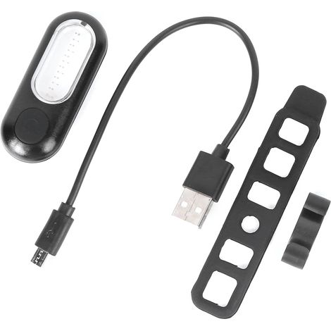 Phare arrière vélo LED rechargeable, lampe clignotante sécurité rouge et bleu pour cyclisme (1/5)