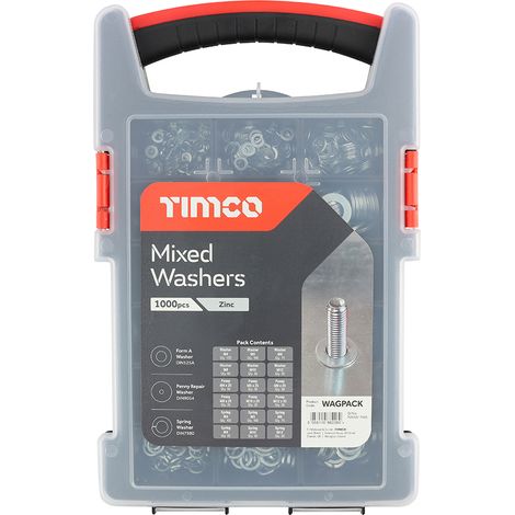 TIMCO Washers Mixed Grab Pack - 1000pcs