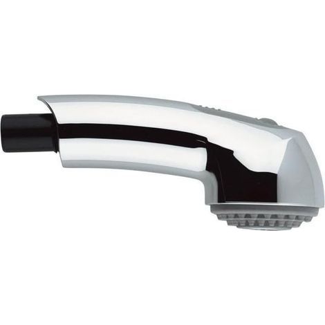 Douchette Extractible pour Mitigeur de Cuisine, Inverseur Jet Pluie/Mousseur, Chromé/Gris