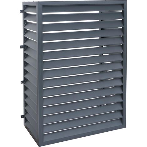 [NEUWERTIG] Verkleidung für Klimaanlage/Wärmetauscher HHG-575, Abdeckung Schutzgitter, Metall 164x127x65cm anthrazit (1/5)