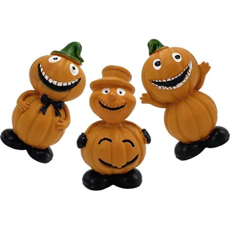 (3 Stück Citrouille-Ornement und Harz für Halloween, Center de Table Chic und Dekoration Festive Orange für Büro und Fotografie (1/5)