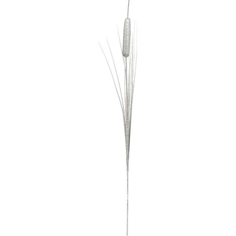 Branche décorative spéciale fêtes Roseau argent H 75 cm - Feeric Christmas