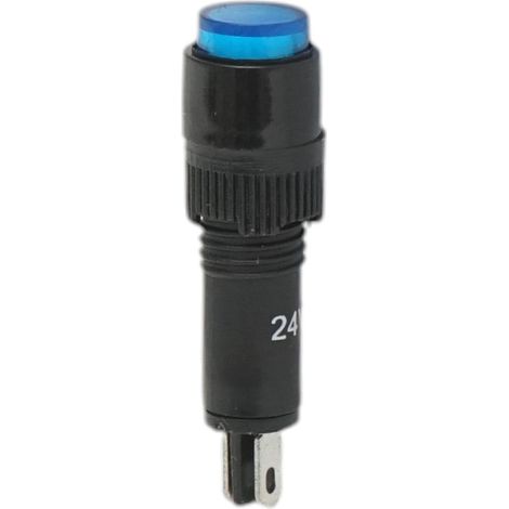 Indicatore di segnale industriale LED blu 24V Ø 8mm Breckner Germany (1/4)