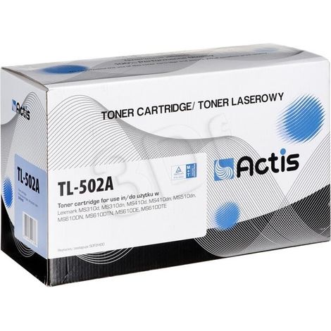 Tóner ACTIS TL-502A: reemplazo para Lexmark 50F2H00, 5000 páginas