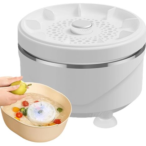 Laveuse à légumes – Nettoyant automatique – Sans fil – Pour fruits et légumes – Pour produits de viande, vaisselle, fruits de mer, lunettes, bijoux, bols, pots, cuisine, camping (1/5)