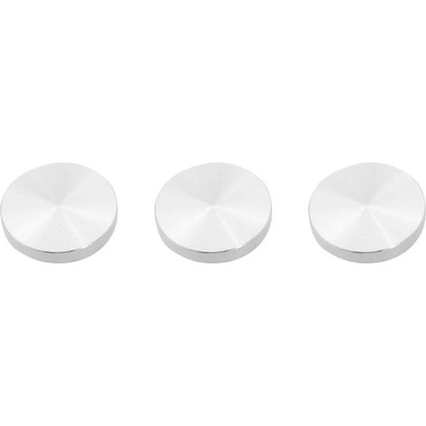 3 pieds de table adaptateurs pour plaque de verre, aluminium, ronds, 50 x 8 mm, argent (1/4)