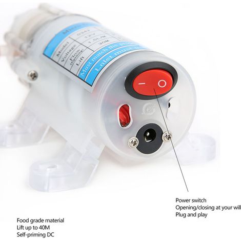 Pompe à eau à membrane miniature 12V CC 15W silencieuse alimentaire auto-amorçante (1/5)