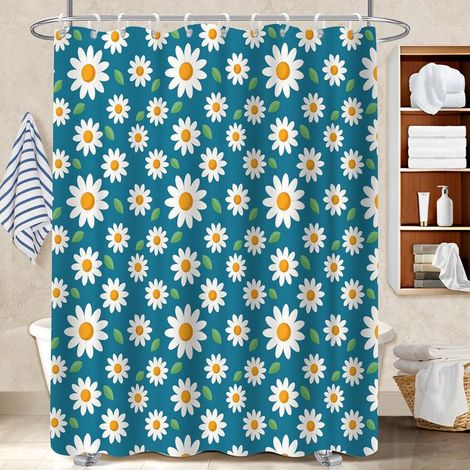 Rideau de bain 180x180 lavable rideau étanche pour salle de bain avec douche à l’italienne (1/5)