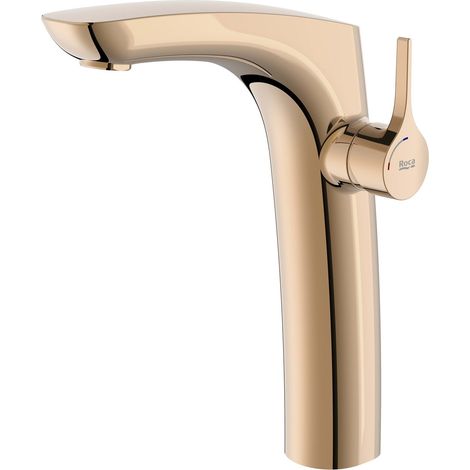 Grifo monomando para lavabo con caño alto INSIGNIA - ROCA Color: Oro rosado (1/2)