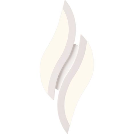 Applique Murale Intérieure, Applique LED Murale 10W, 6500K Blanc Froid, Lampe de Chevet Murale Blanc Feuille, Appliques Moderne Acrylique pour Chambre, Salon, Couloir, Escalier [Classe énergétique E]