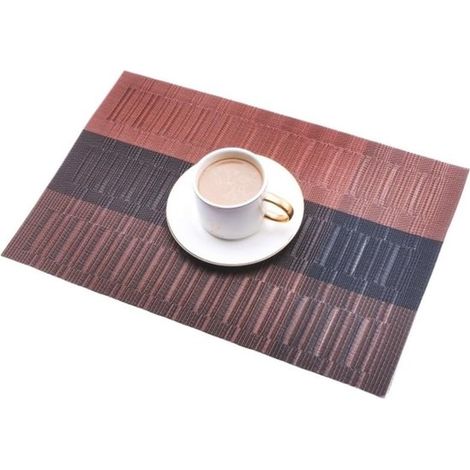 Ein Set aus 4 Platzsets – 30 x 45 cm – rutschfest – abwaschbar – PVC-Material – hitzebeständig – geeignet für Küchen (1/5)