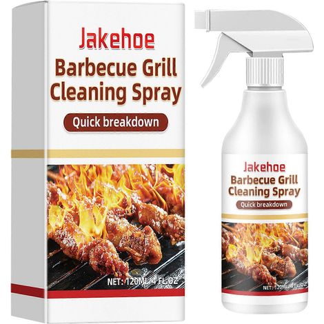 Spray nettoyant pour barbecue à action rapide, dégraissant nettoyant en profondeur, dissout rapidement les graisses brûlées et les résidus alimentaires, sans danger pour la plupart des surfaces de bar (1/5)