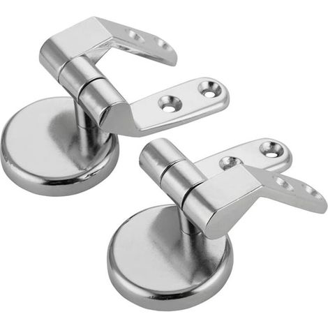 Toilettensitzscharnier, Ersatzbefestigungen, Toilettensitzscharnier aus Zinklegierung, Toilettensitz aus Holz, Scharnier, Toilettensitz aus Harz
Set (2 Schlaufen + Zubehör) (1/3)
