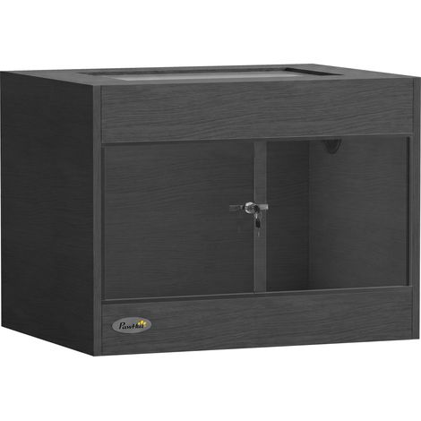 Terrarium en Bois OSB Porte en Verre Trempé Vivarium 60x45x45cm (1/5)