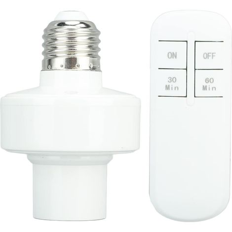 Douille D'ampoule à Télécommande sans Fil pour Culot D'ampoule E27, Douille D'ampoule à Distance avec Télécommande