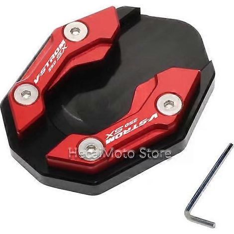 S'applique aux modèles V-Strom 250SX 2023 et DL 250SX 2023 : trépied de moto, support latéral élargi, selle élargie (rouge). (1/5)