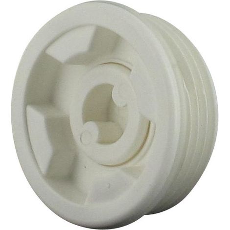 Multicuves – Bouchon de fût 2'' filet large S56X4 – Bonde 3/4'' pas gaz en PEHD – Pour cuve de récupération d'eau – Usage professionnel