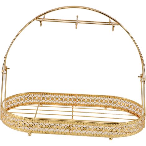 Jeffergarden Support de tasse en fer pour tasses à café, organisateur de vaisselle, égouttoir de rangement, support de séchage avec 6 crochets pour comptoir, armoire, table, cuisine, restaurant,bureau (1/5)