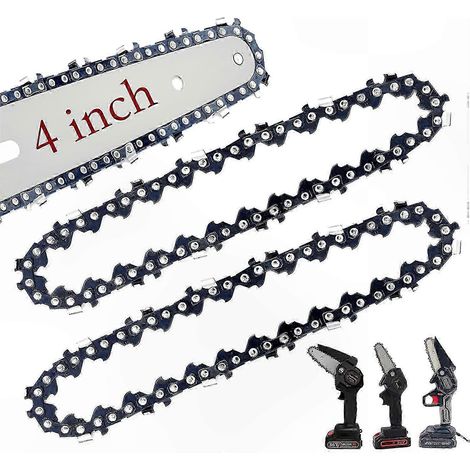 Chaîne de rechange pour mini-tronçonneuse de 10 cm (4 pouces), lot de 2 (1/5)