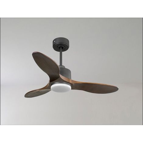 ventilateur de plafond, regulateur thermique avec Lumière, blanc et pales bois pour 25 à 35 m² ultra efficace KL DC4P3WoL1Wi (1/5)