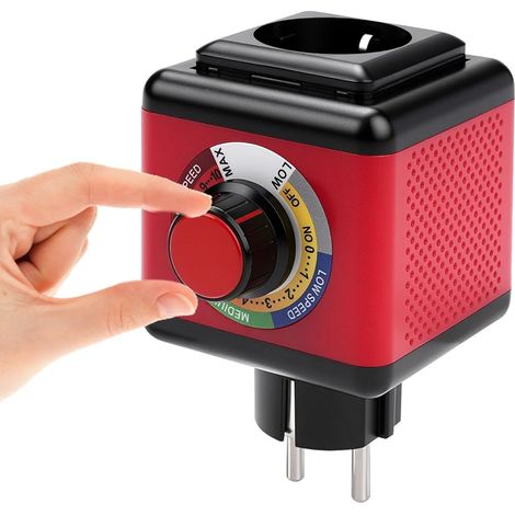 Variateur de Vitesse pour Moteur 220V, Régulateur de Tension 220V 2000W (charge résistive) 600W (charge inductive) 10A Contrôleur de Vitesse Continu pour Meuleuse d'angle/Souffleur/Ventilateur (1/5)
