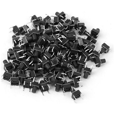 Interrupteur tactile bouton-poussoir Momentary 100 pièces mini micro tact 6x6x8mm (1/5)