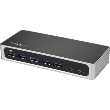 StarTech.com HB30C5A2CSC hub di interfaccia USB 3.2 Gen 1 (3.1 Gen 1) Type-B 5000 Mbit/s Nero, Argento (1/5)