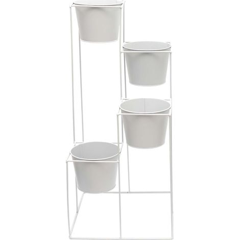 Support à plantes 4 jardinières en métal Scandi 30 x 70 cm