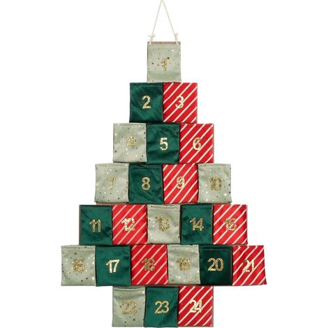 Mica Decorations Calendrier de l'Avent Vert H0.5xl51xL72cm (1/4)