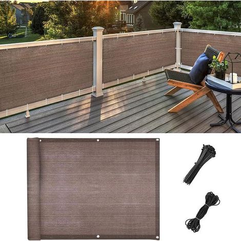 Filet de clôture d'intimité pour balcon, brise-vue extérieur, filet de sécurité pour jardin, résistant aux UV, barrière décorative 1 mètre x 1 mètre - taille