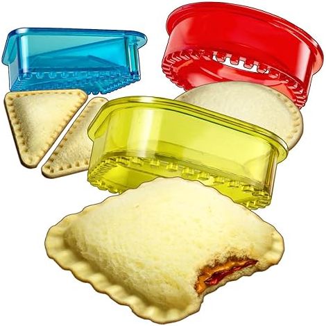 Appareil à sandwichs sans croûte - Coupe et scelle - Boîte à lunch et boîte bento - Garçons - Triangle, Cercle, Carré (1/5)