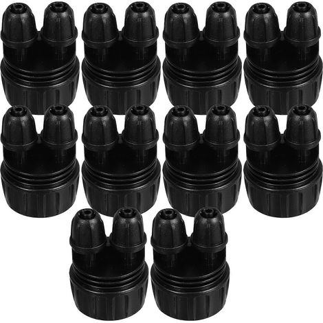 Adaptateur de tuyau d'arrosage en plastique avec double connecteur de verrouillage pour l'irrigation (lot de 20) (1/5)