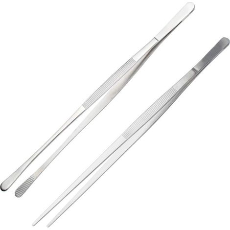 Pince Cuisine en Acier Inoxydable, Grande Taille 30 cm, Précision et Polyvalence pour Cuisson, Barbecue, Pâtisserie et Épilation Fine (1/4)