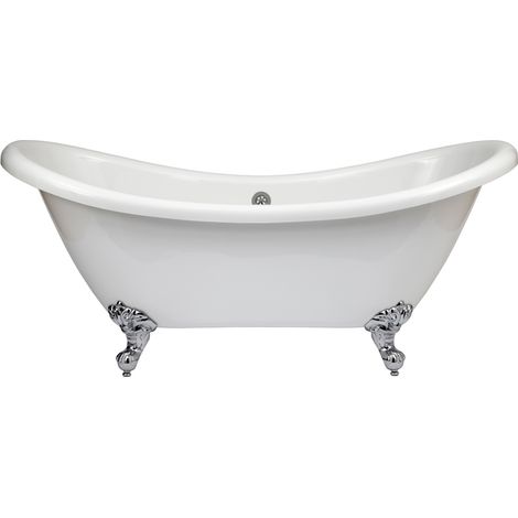 Hudson Reed Legend - Baignoire Îlot Double Dos Pieds Pattes d’Aigle Chromé 175cm x 73cm