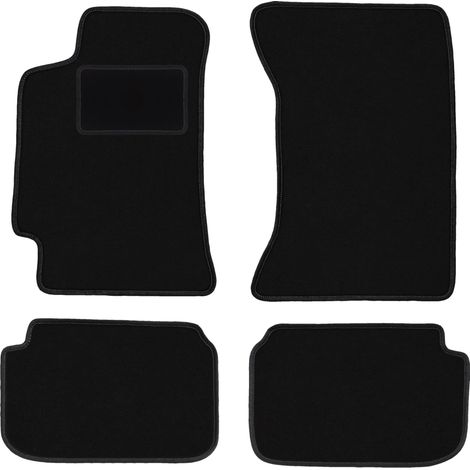 Alfombrillas de terciopelo negro para Subaru Impreza GC (sin salidas de aire traseras), familiar, sedán (1993-2001)