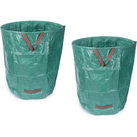 SABIR Sacs de jardin sac jardin 272L Sacs de déchets jardin résistants Sac à déchets de Jardin Sac déchet en PP robuste Lot de 2 sacs à déchets de Jardin Sacs poubelle de jardin (1/5)