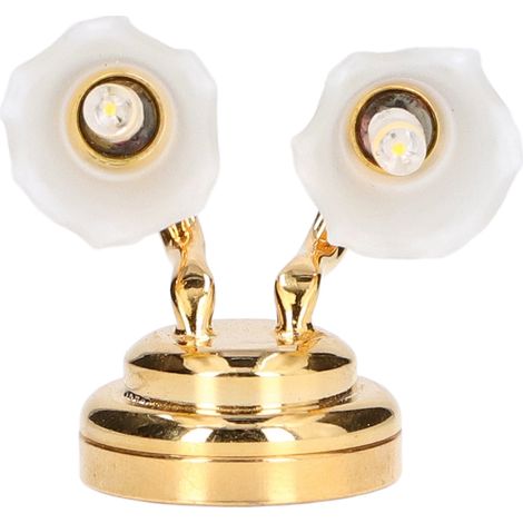 Lampe murale miniature LED à l'échelle 1:12 avec interrupteur pour la décoration de maison de poupée (1/5)