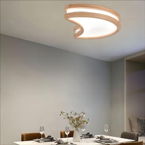 Plafonnier LED Moderne Luminaire Plafond Lune Créative Plafonnier Plat de Chambre d'Enfant Ø40CM - 6000K/Lumière Blanc Froid (1/5)