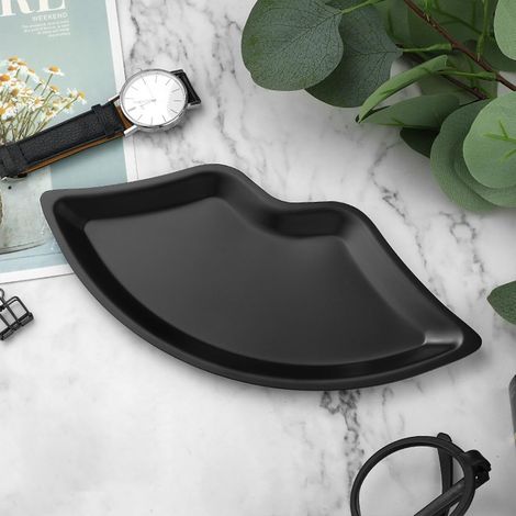 Plateau miroir doré en acier inoxydable noir