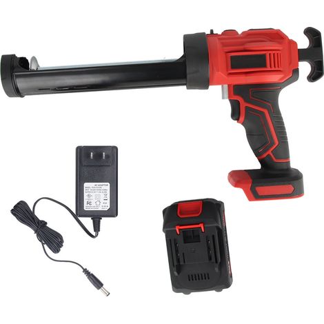 [JAMAIS UTILISÉ]Pistolet à calfeutrer sans fil, pistolet à calfeutrer électrique à piles avec lumière LED pour cartouches de mastic de 283 ml (10 oz), prise 100-240 V (prise américaine). (1/5)