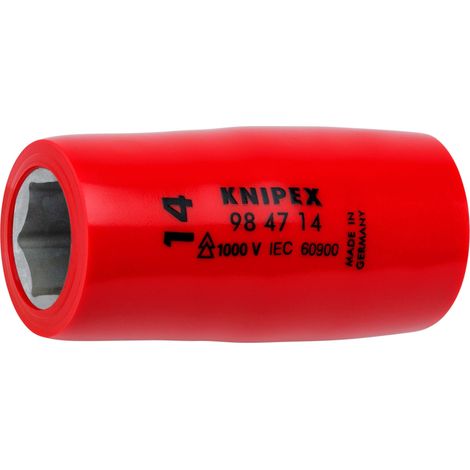 KNIPEX 98 47 14 Vaso hexagonal para tornillos de cabeza hexagonal con cuadradillo 1/2" 55 mm