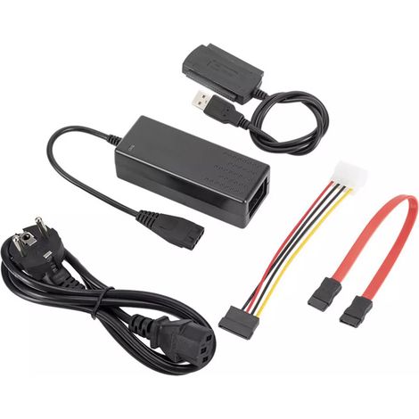 Adaptateur USB vers IDE - Câble SATA - Alimentation pour Disque Dur 2,5 Pouces et 3,5 Pouces - Compatible HDD et SSD (1/5)